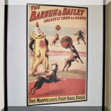 A09. Framed circus print. 